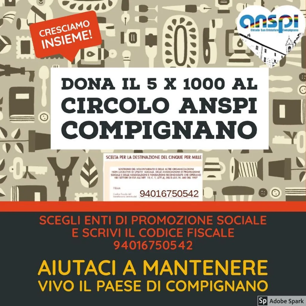 Dona il tuo 5x1000 al Circolo Anspi